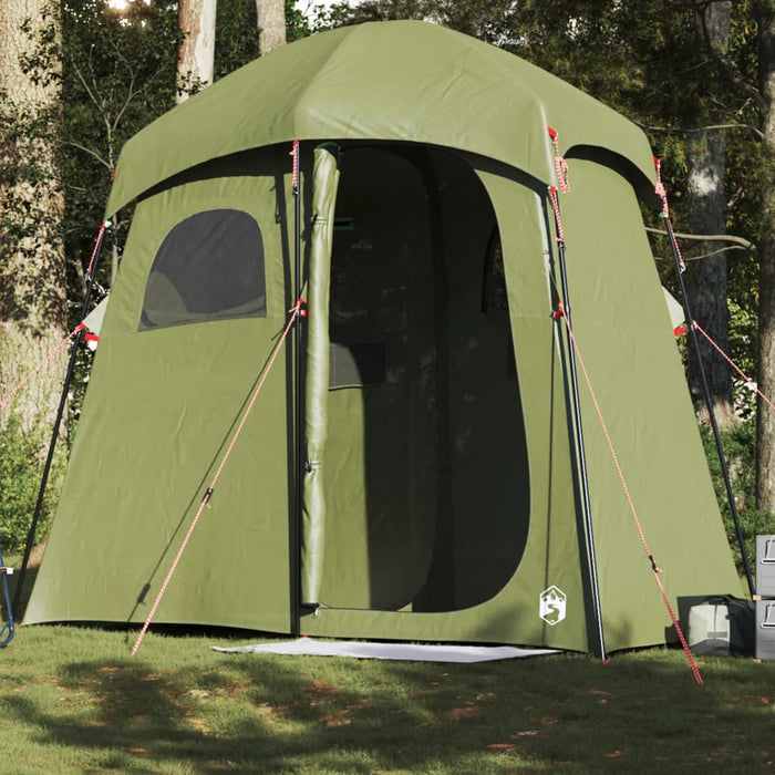 vidaXL Shower Tent 2-Person Olive Green Waterproof