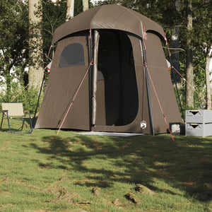 vidaXL Shower Tent 2-Person Brown Waterproof