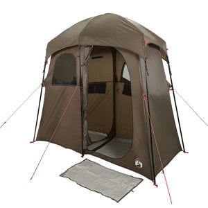 vidaXL Shower Tent 2-Person Brown Waterproof