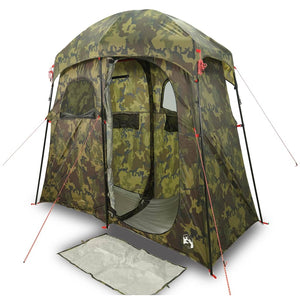 vidaXL Shower Tent 2-Person Camouflage Waterproof