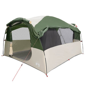 vidaXL Family Tent Tunnel 6-Person Green Waterproof