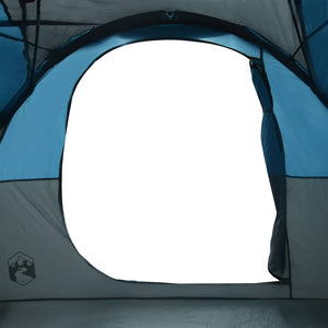 vidaXL Family Tent Tunnel 6-Person Blue Waterproof