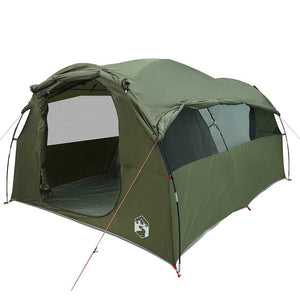 vidaXL Family Tent Tunnel 6-Person Olive Green Waterproof