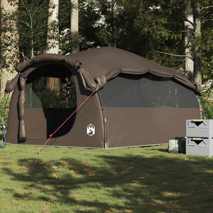 vidaXL Family Tent Tunnel 6-Person Brown Waterproof