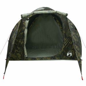 vidaXL Family Tent Tunnel 6-Person Camouflage Waterproof