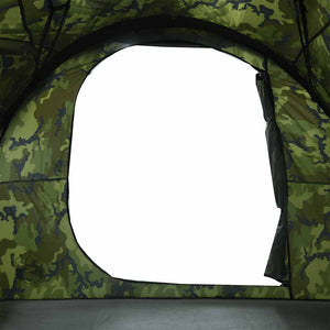 vidaXL Family Tent Tunnel 6-Person Camouflage Waterproof