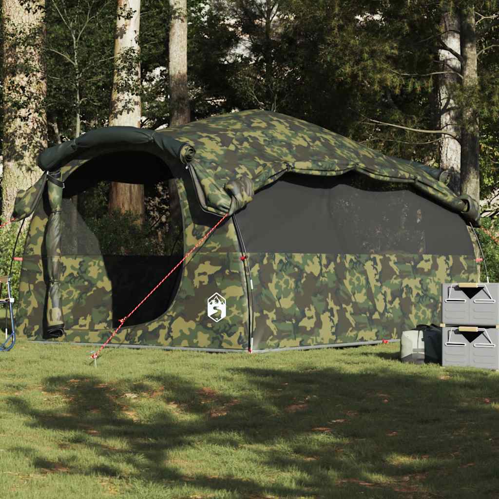 vidaXL Family Tent Tunnel 6-Person Camouflage Waterproof