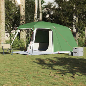 vidaXL Camping Tent with Porch Dome 5-Person Green Waterproof