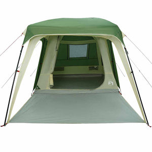 vidaXL Camping Tent with Porch Dome 5-Person Green Waterproof