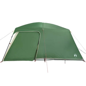 vidaXL Camping Tent with Porch Dome 5-Person Green Waterproof