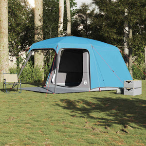 vidaXL Camping Tent with Porch Dome 5-Person Blue Waterproof