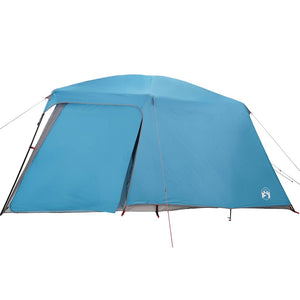 vidaXL Camping Tent with Porch Dome 5-Person Blue Waterproof