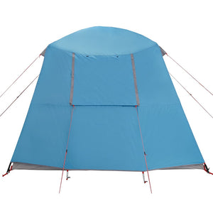 vidaXL Camping Tent with Porch Dome 5-Person Blue Waterproof