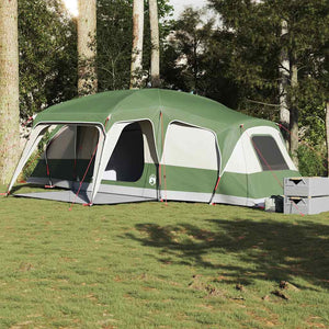 vidaXL Family Tent with Porch Dome 9-Person Green Waterproof