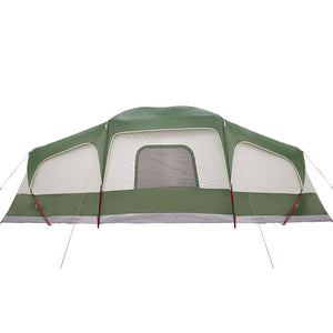 vidaXL Family Tent with Porch Dome 9-Person Green Waterproof