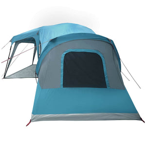 vidaXL Family Tent with Porch Dome 9-Person Blue Waterproof