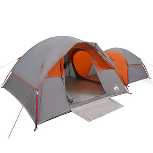 vidaXL Camping Tent 5-Person Grey and Orange Waterproof