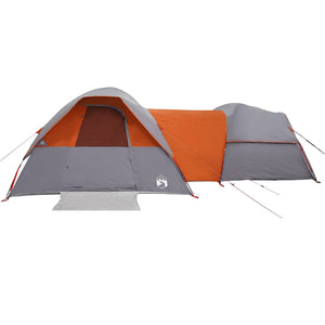 vidaXL Camping Tent 5-Person Grey and Orange Waterproof