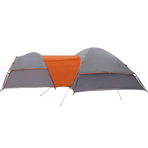 vidaXL Camping Tent 5-Person Grey and Orange Waterproof