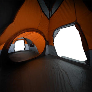 vidaXL Camping Tent 5-Person Grey and Orange Waterproof