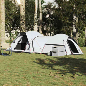 vidaXL Camping Tent 5-Person White Blackout Fabric Waterproof