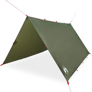 vidaXL Camping Tarp Olive Green 306x306 cm Waterproof