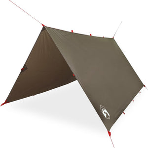 vidaXL Camping Tarp Brown 306x306 cm Waterproof