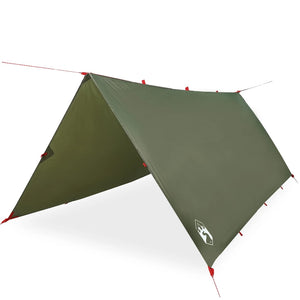 vidaXL Camping Tarp Olive Green 366x306 cm Waterproof