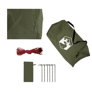 vidaXL Camping Tarp Olive Green 366x306 cm Waterproof