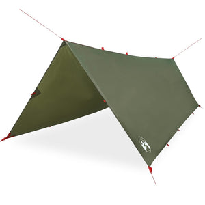 vidaXL Camping Tarp Olive Green 406x306 cm Waterproof