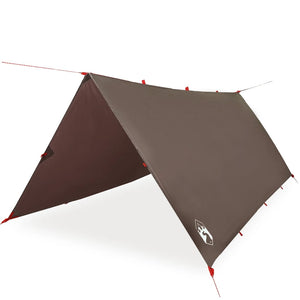 vidaXL Camping Tarp Brown 406x306 cm Waterproof