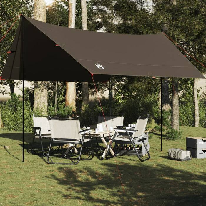 vidaXL Camping Tarp Brown 462x306x211 cm Waterproof