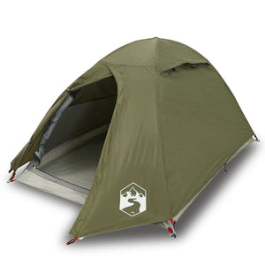 vidaXL Camping Tent Dome 2-Person Olive Green Waterproof