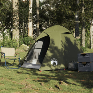 vidaXL Camping Tent Dome 2-Person Olive Green Waterproof