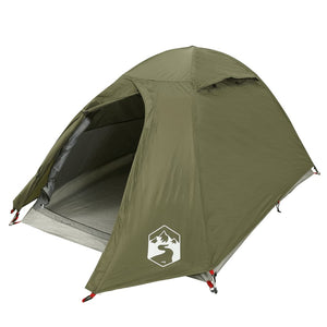 vidaXL Camping Tent Dome 2-Person Olive Green Waterproof