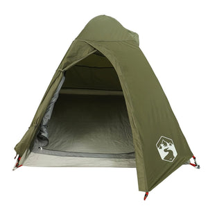 vidaXL Camping Tent Dome 2-Person Olive Green Waterproof