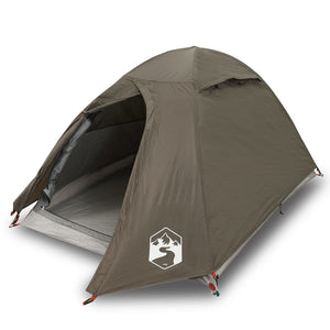 vidaXL Camping Tent Dome 2-Person Brown Waterproof