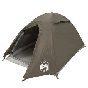 vidaXL Camping Tent Dome 2-Person Brown Waterproof