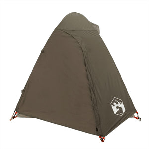 vidaXL Camping Tent Dome 2-Person Brown Waterproof