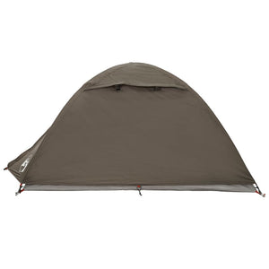 vidaXL Camping Tent Dome 2-Person Brown Waterproof