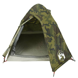 vidaXL Camping Tent Dome 2-Person Camouflage Waterproof