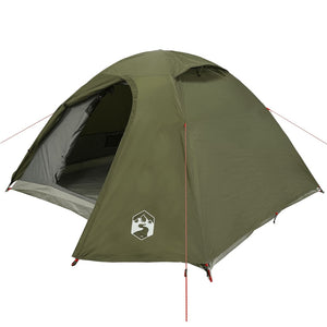 vidaXL Camping Tent Dome 3-Person Olive Green Waterproof