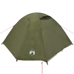 vidaXL Camping Tent Dome 3-Person Olive Green Waterproof