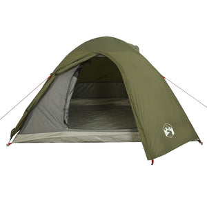 vidaXL Camping Tent Dome 3-Person Olive Green Waterproof