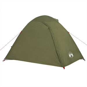 vidaXL Camping Tent Dome 3-Person Olive Green Waterproof