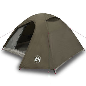 vidaXL Camping Tent Dome 3-Person Brown Waterproof