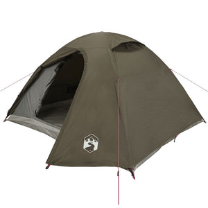 vidaXL Camping Tent Dome 3-Person Brown Waterproof