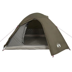 vidaXL Camping Tent Dome 3-Person Brown Waterproof