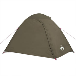 vidaXL Camping Tent Dome 3-Person Brown Waterproof