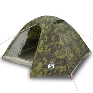 vidaXL Camping Tent Dome 3-Person Camouflage Waterproof